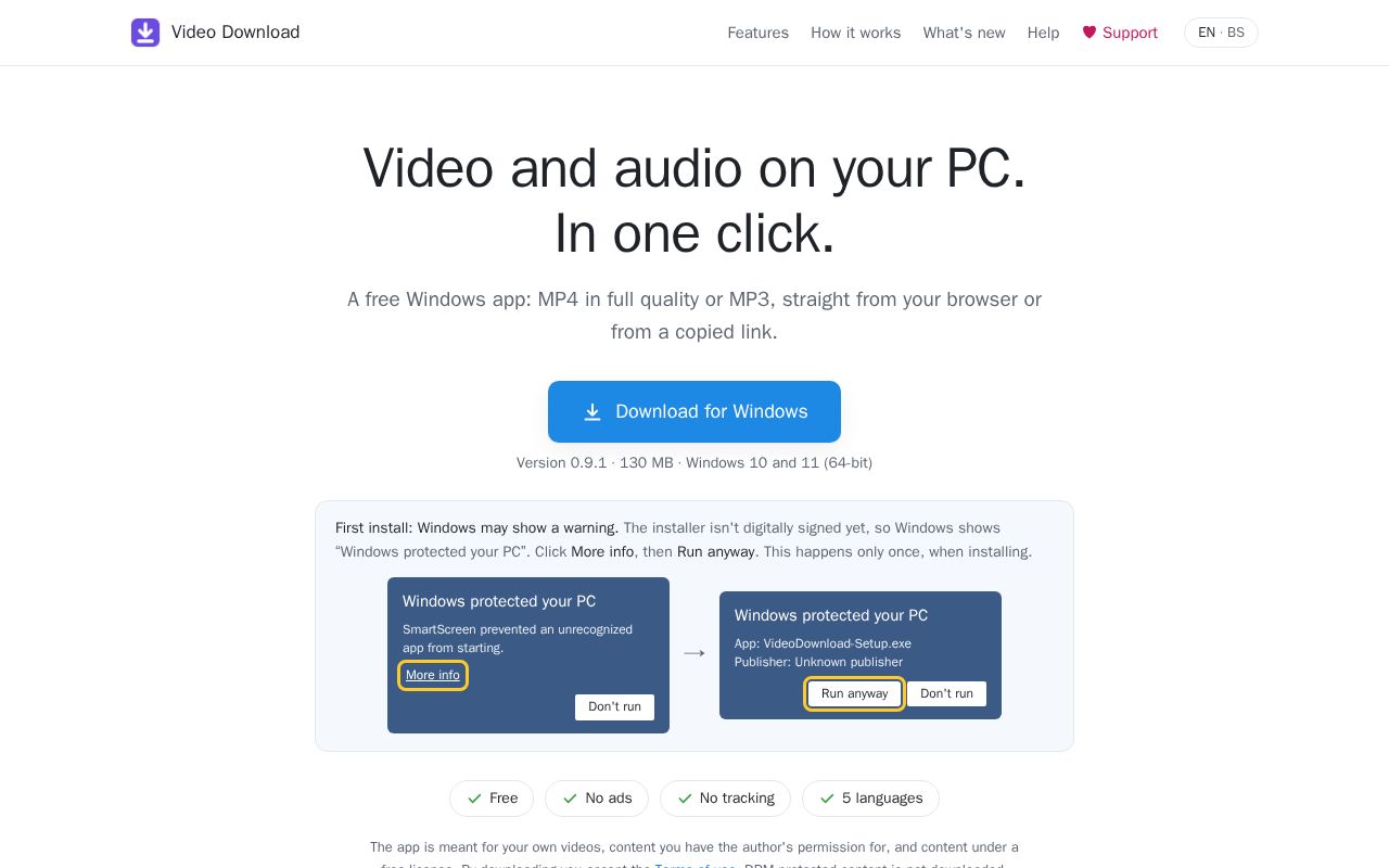 Preview of Video Download