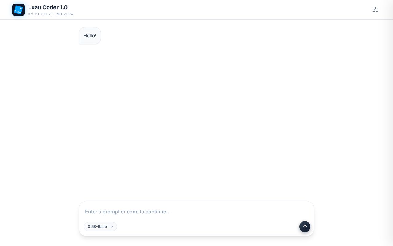 Preview of Luau Coder 1.0 Preview