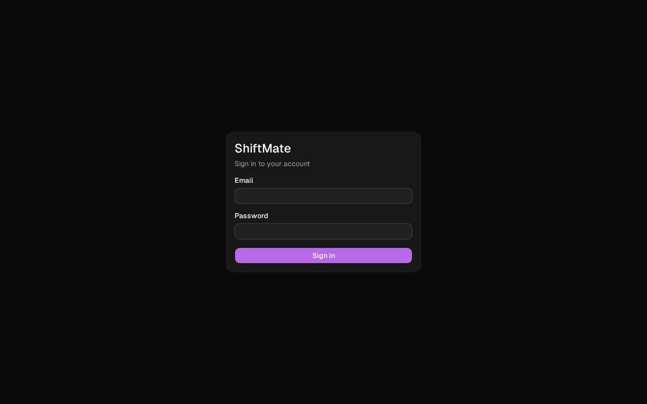 Preview of Shiftmate Demo