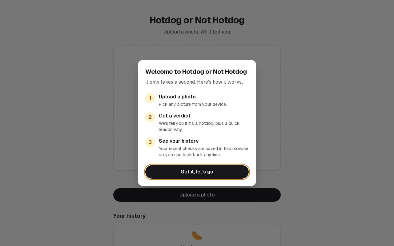 Preview of Hotdog or Not Hotdog