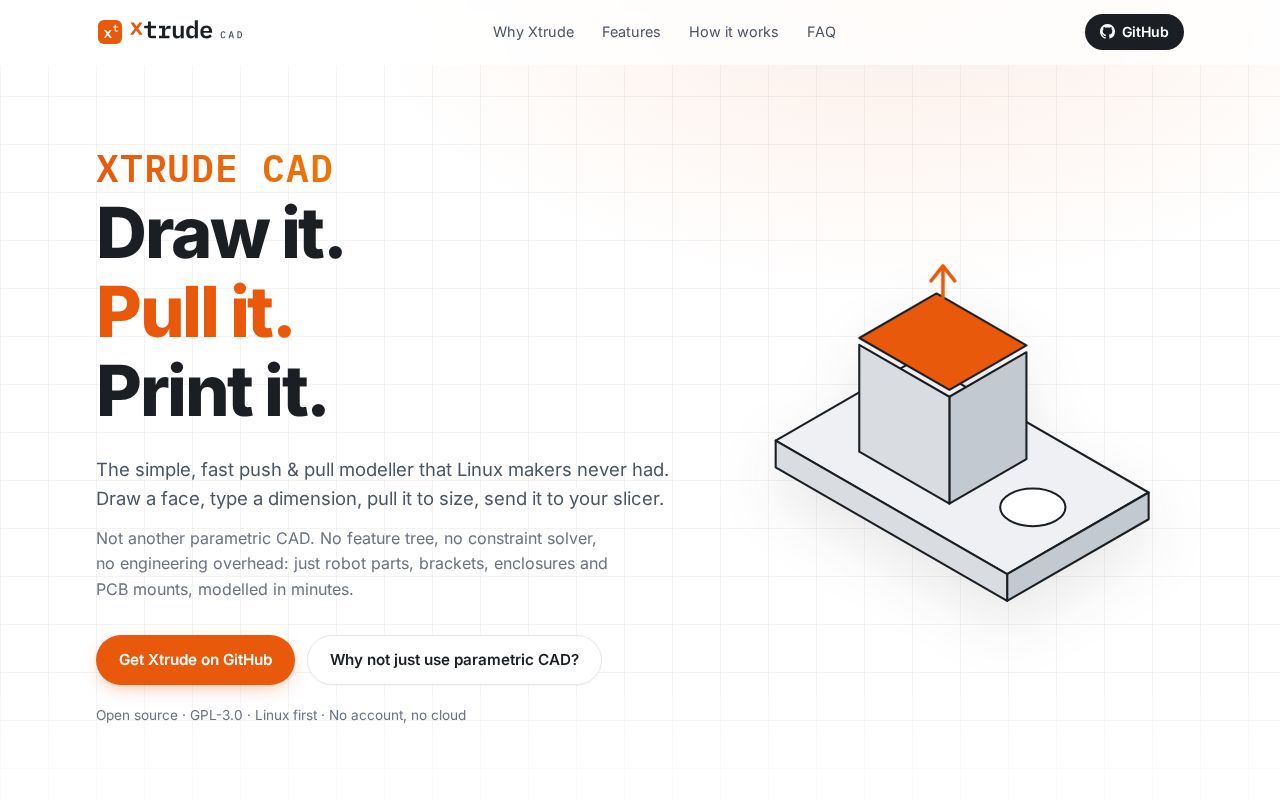 Preview of Xtrude Cad