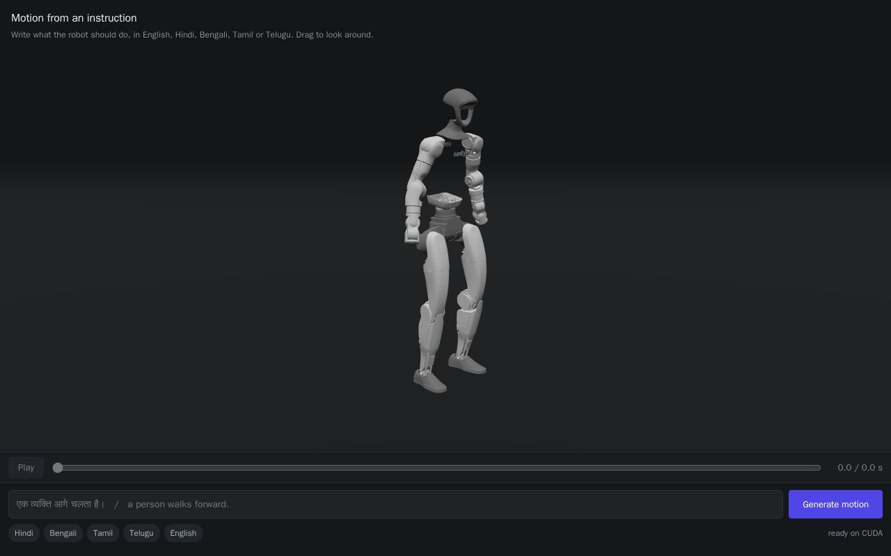 Preview of PragyaVLA — motion from an instruction