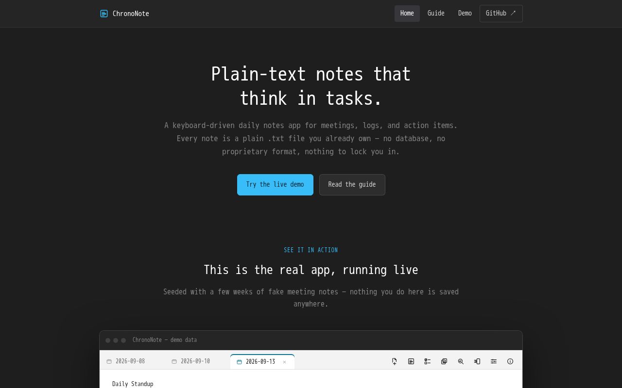 Preview of ChronoNote