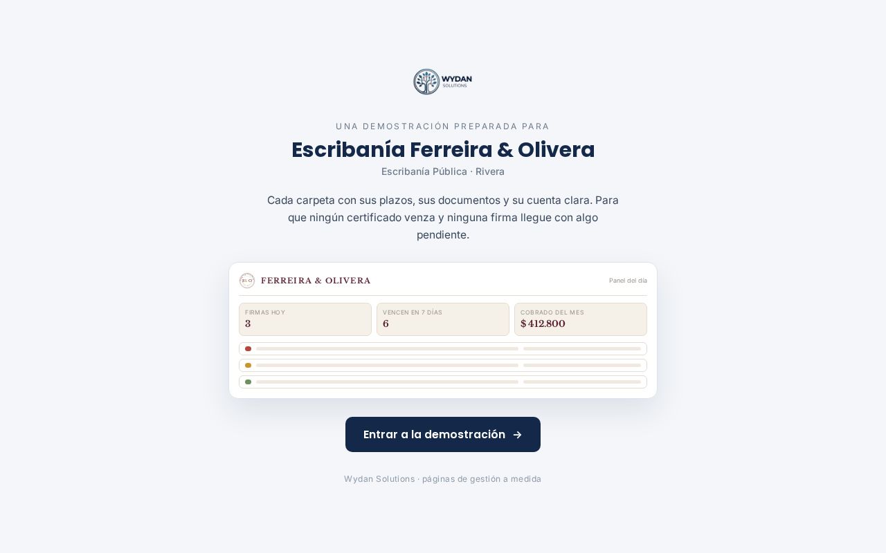 Preview of Demo Escribania