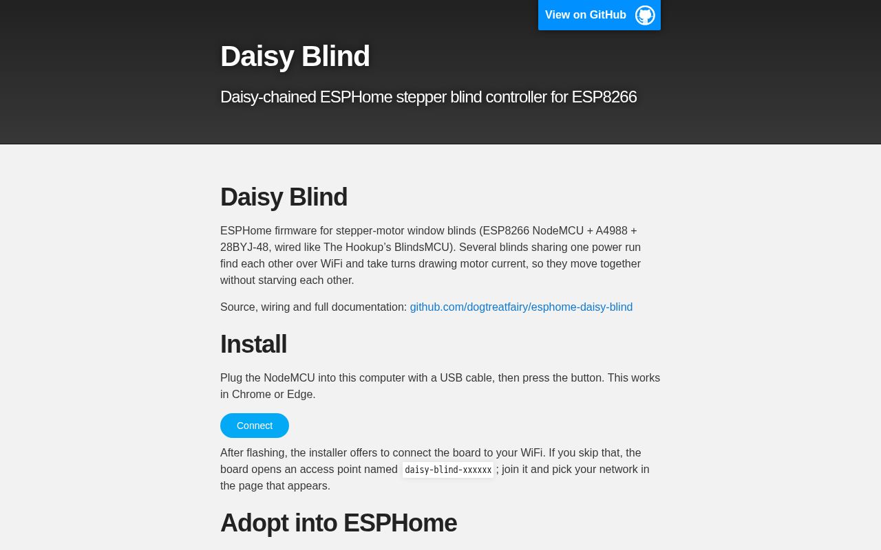 Preview of Esphome Daisy Blind