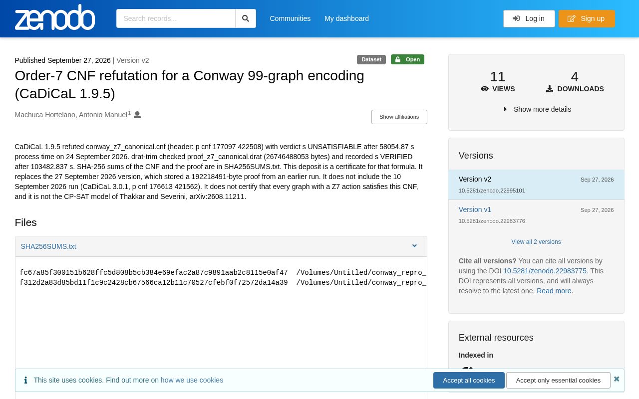 Preview of Conway 99 Graph