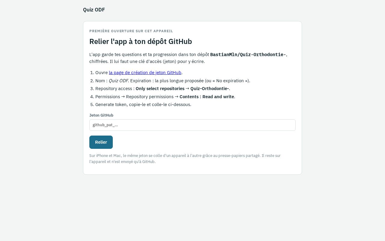 Preview of Quiz Orthodontie