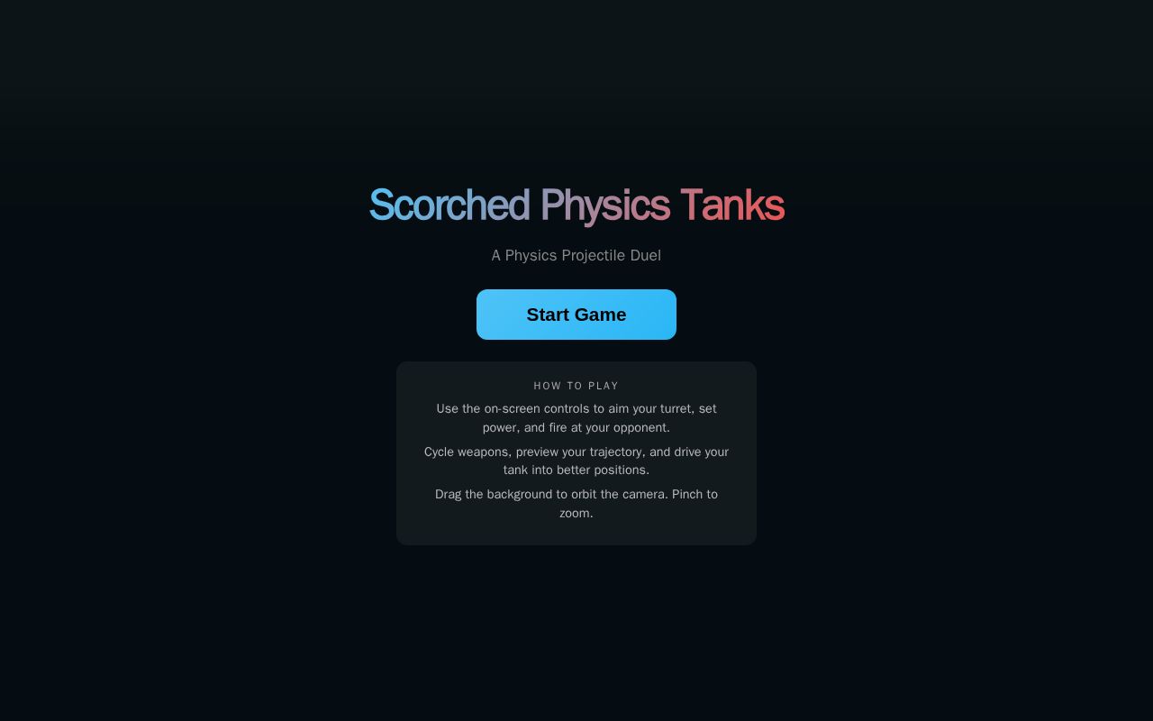 Preview of Scorched Physics Tanks
