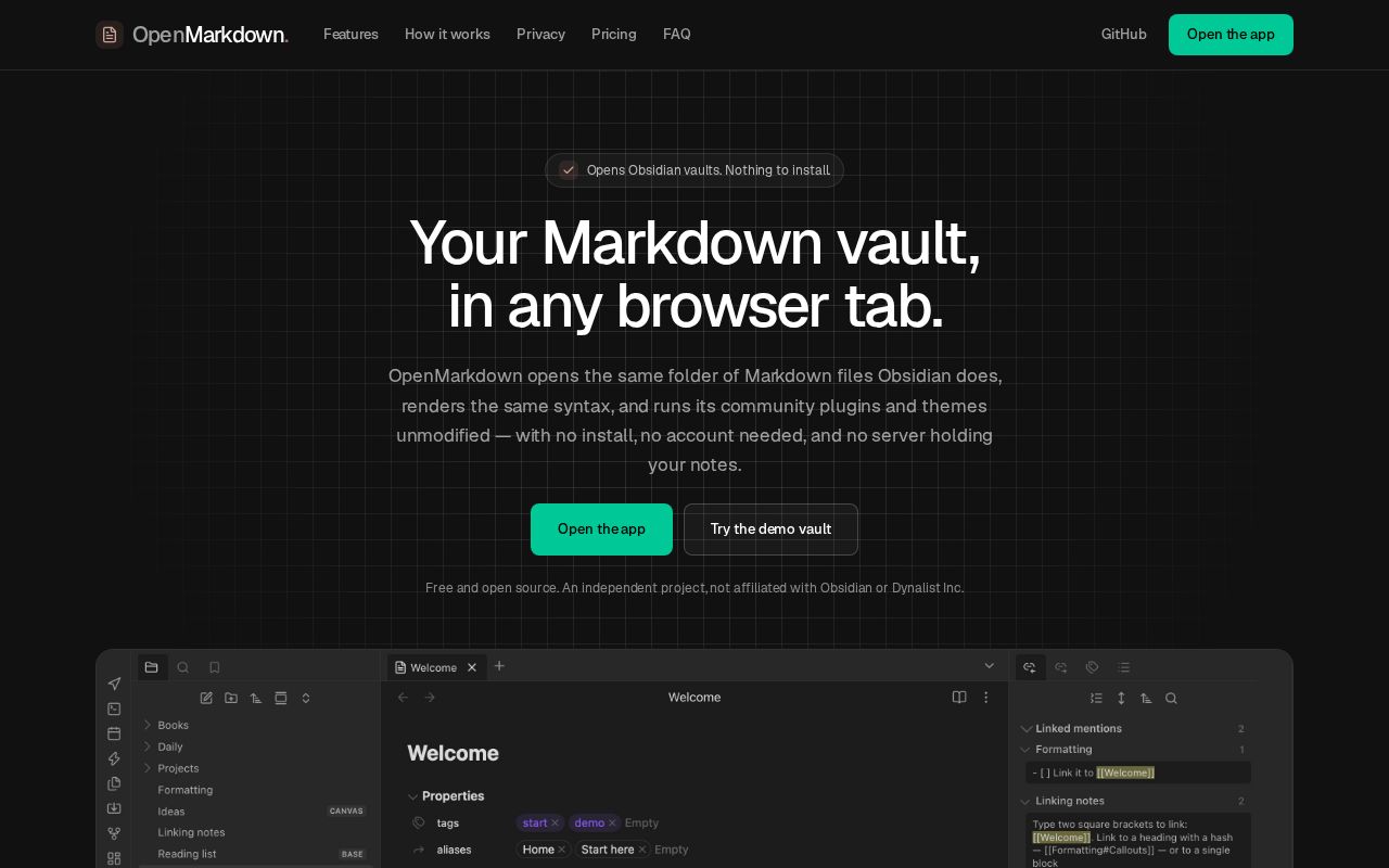 Preview of Openmarkdown