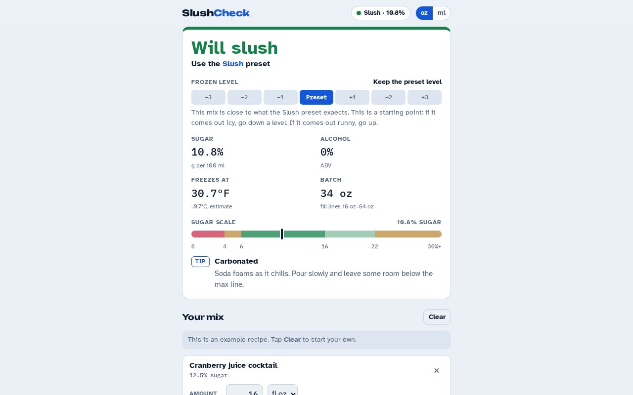 Preview of Slush Check