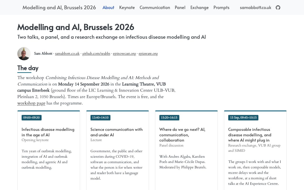 Preview of AI and infectious disease modelling at VUB in Brussels