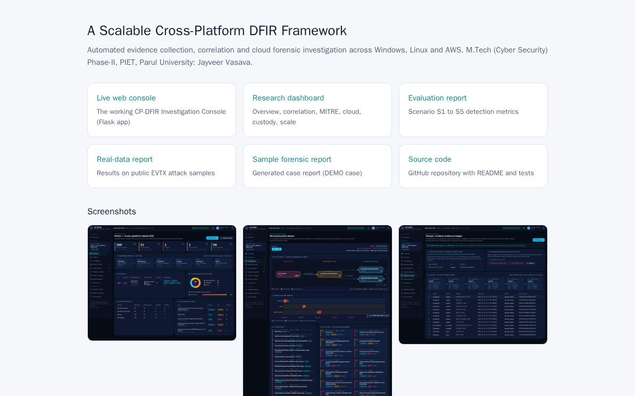 Preview of DFIR Framework WebApp