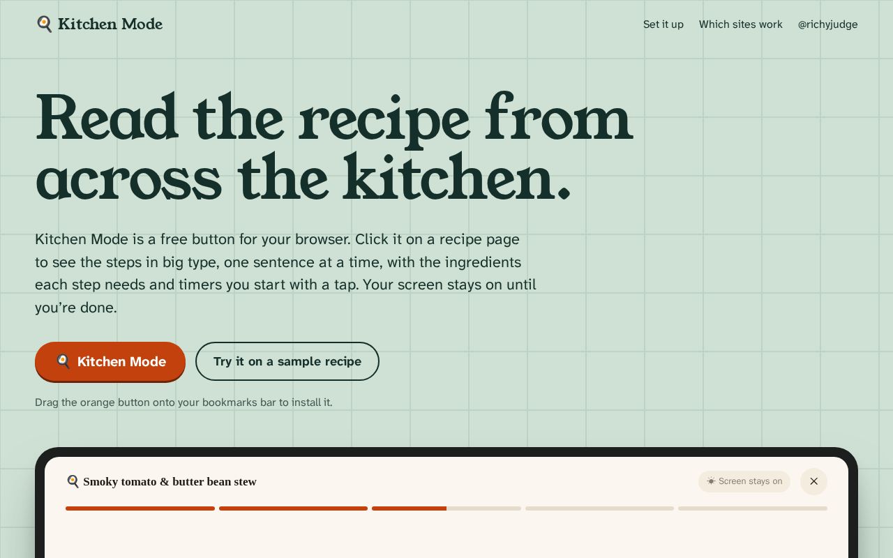 Preview of Kitchen Mode
