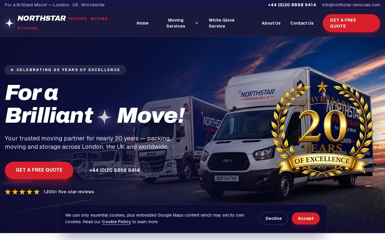 Preview of Northstart Removals Website