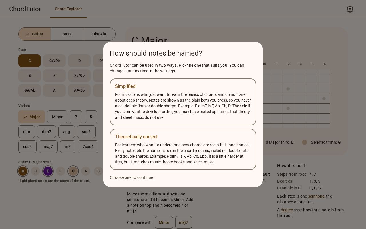 Preview of Chordtutor