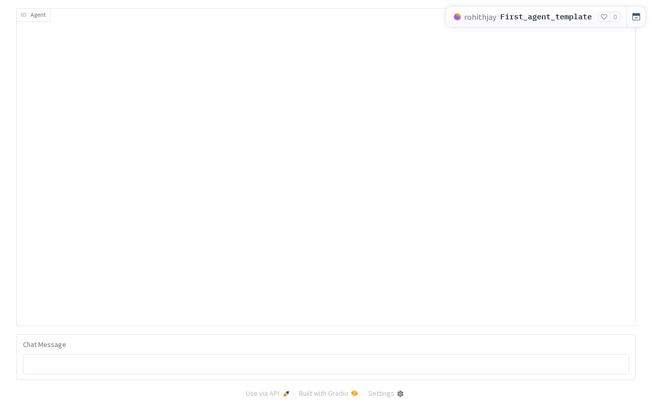Preview of First Agent Template