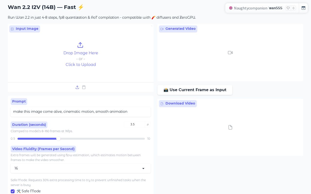 Preview of Wan2.2 14B Fast Preview