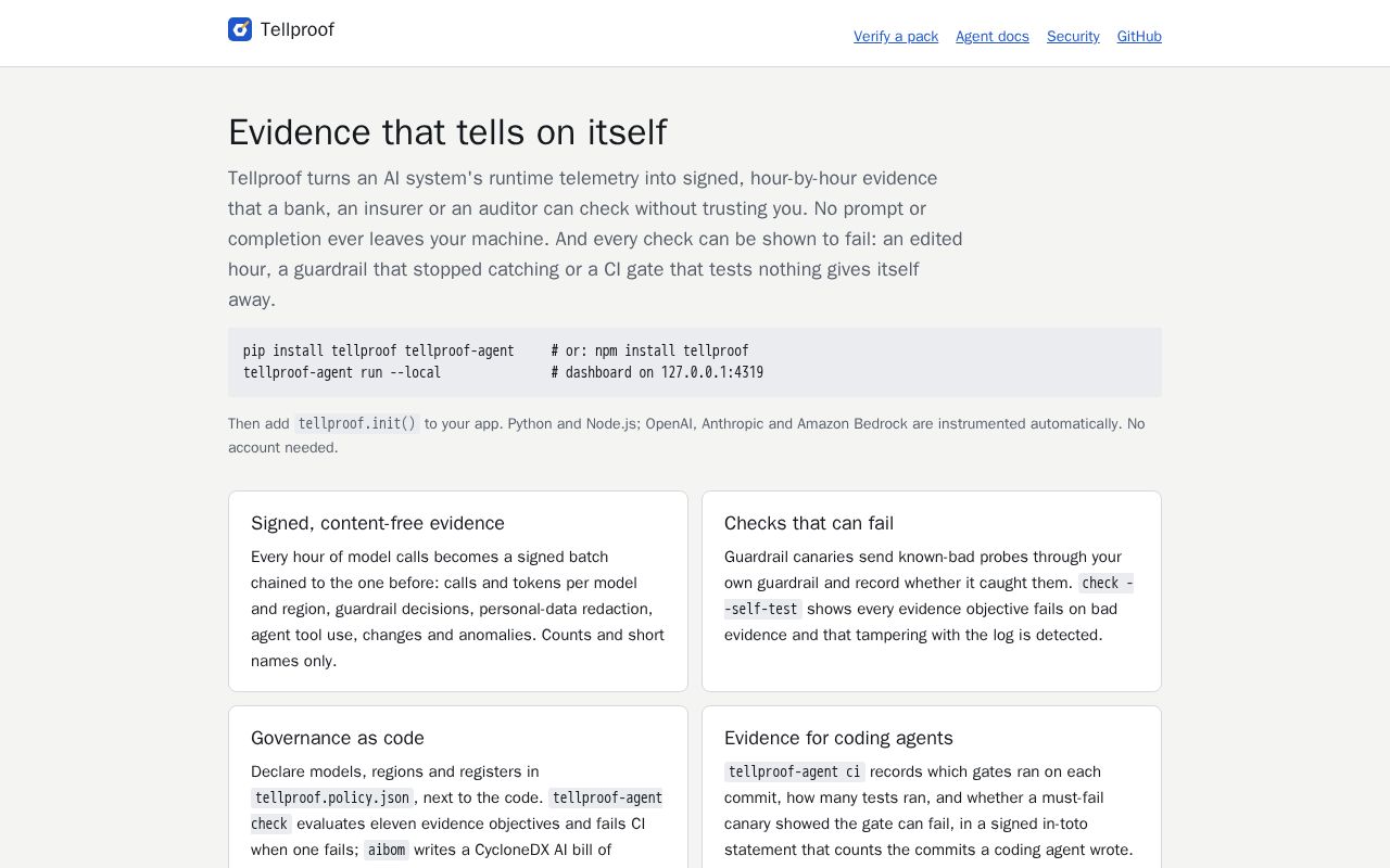 Preview of Tellproof