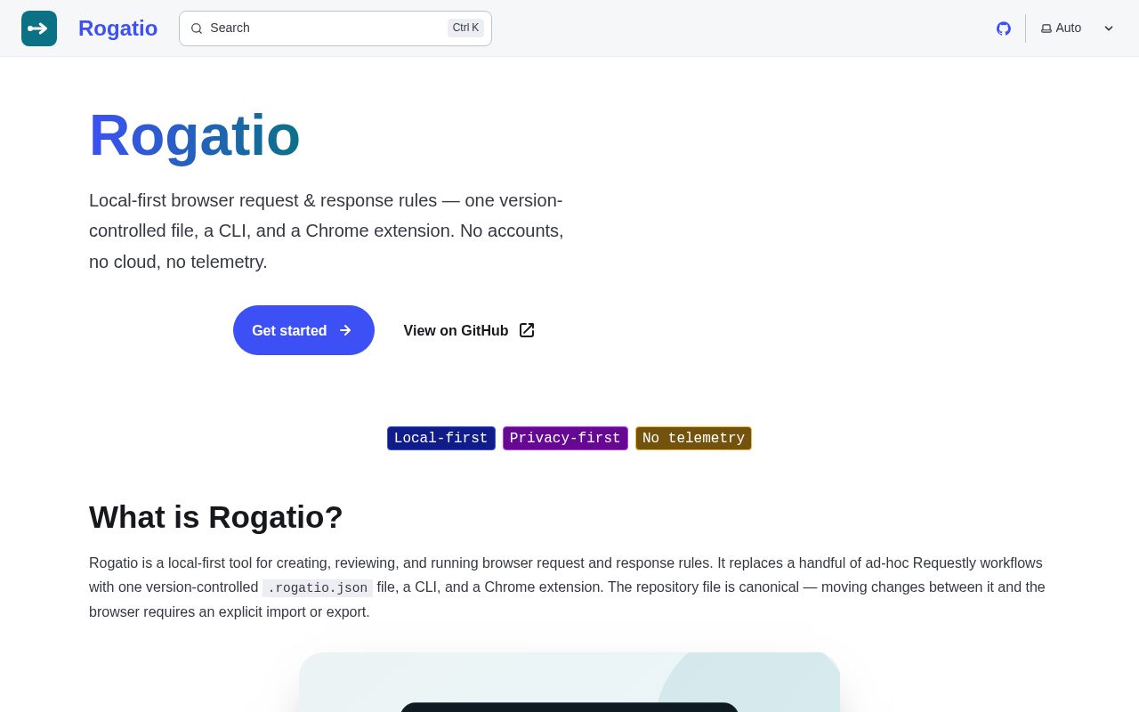 Preview of Browser extension for modifying network traffic