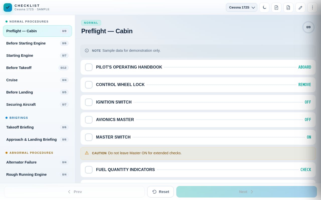 Preview of Interactive Checklist