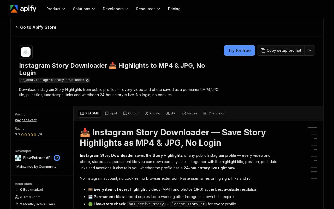 Preview of Instagram Story Downloader