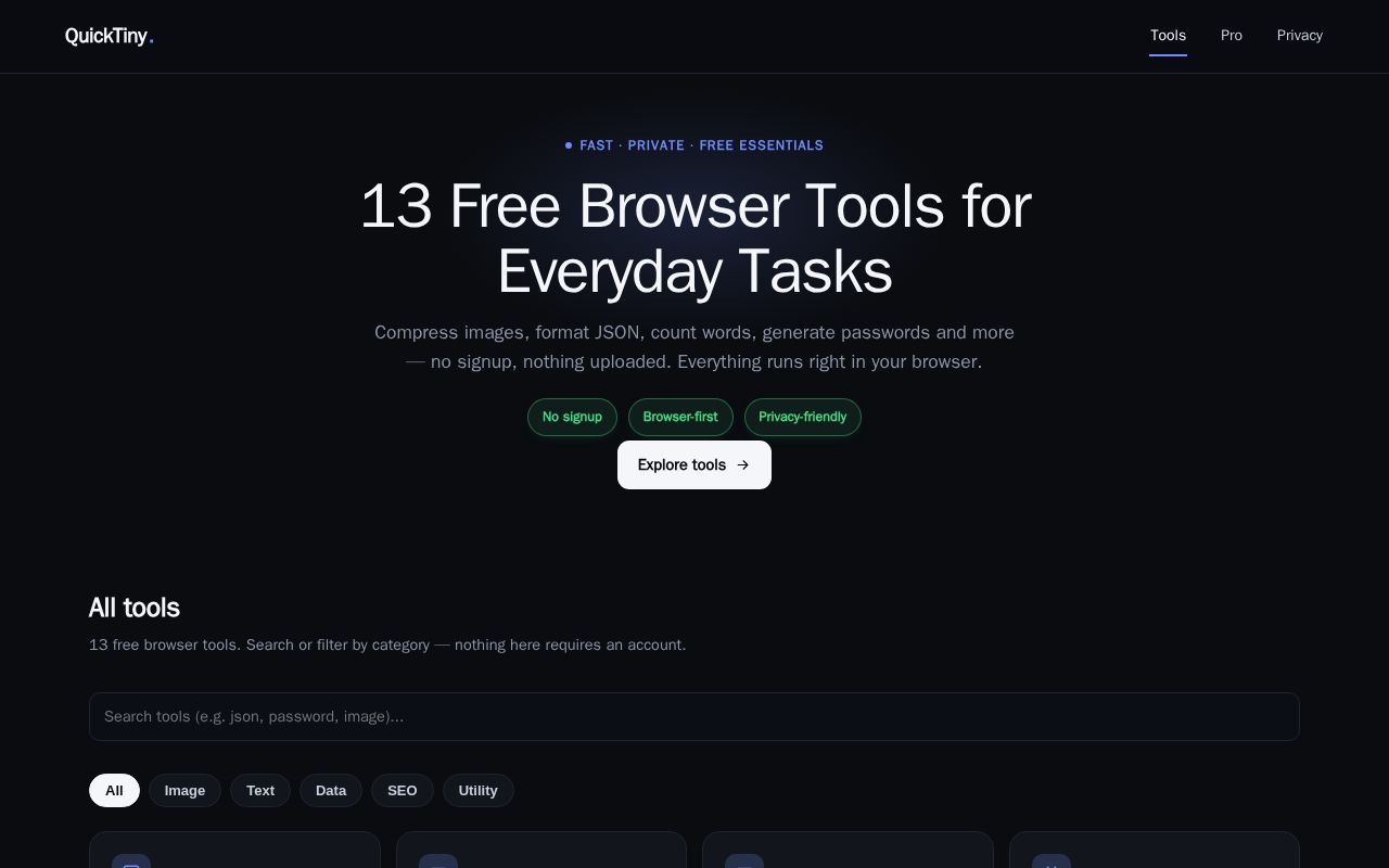 Preview of Quicktiny