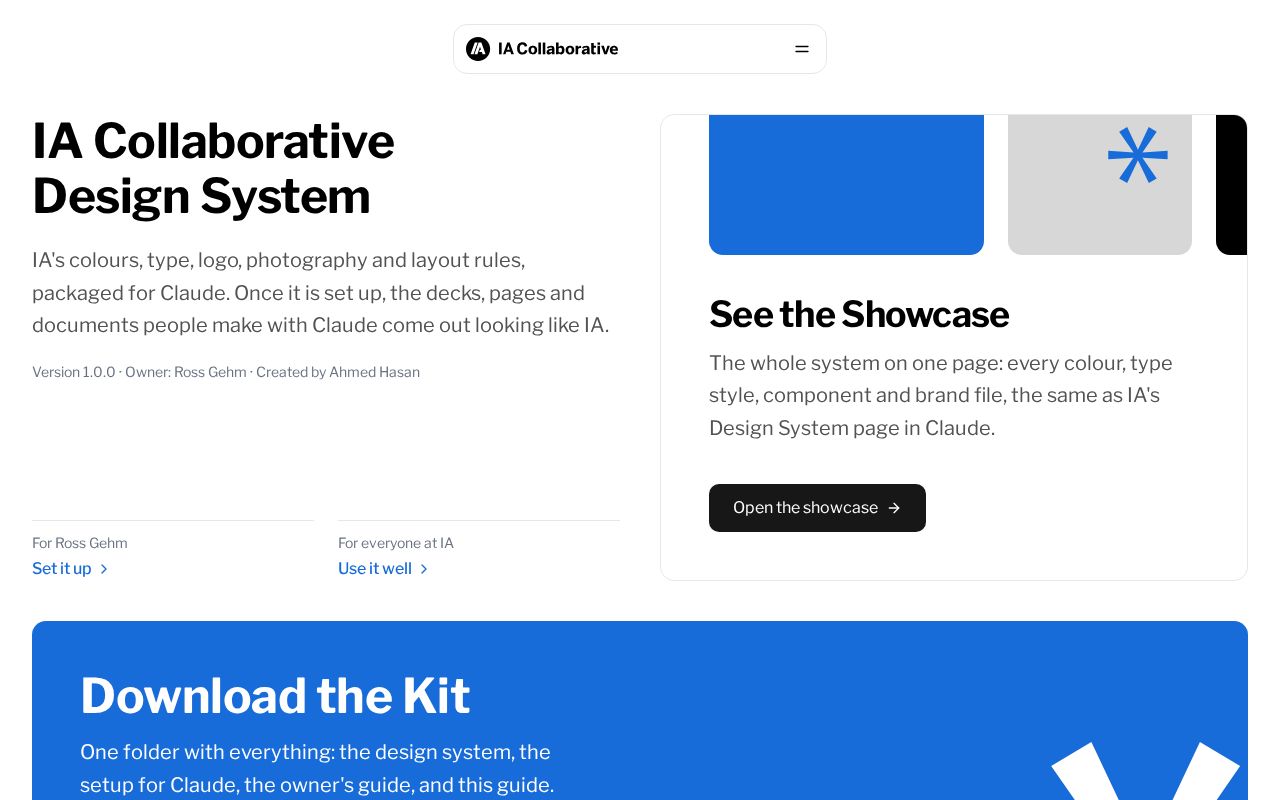 Preview of IA Collaborative Design System