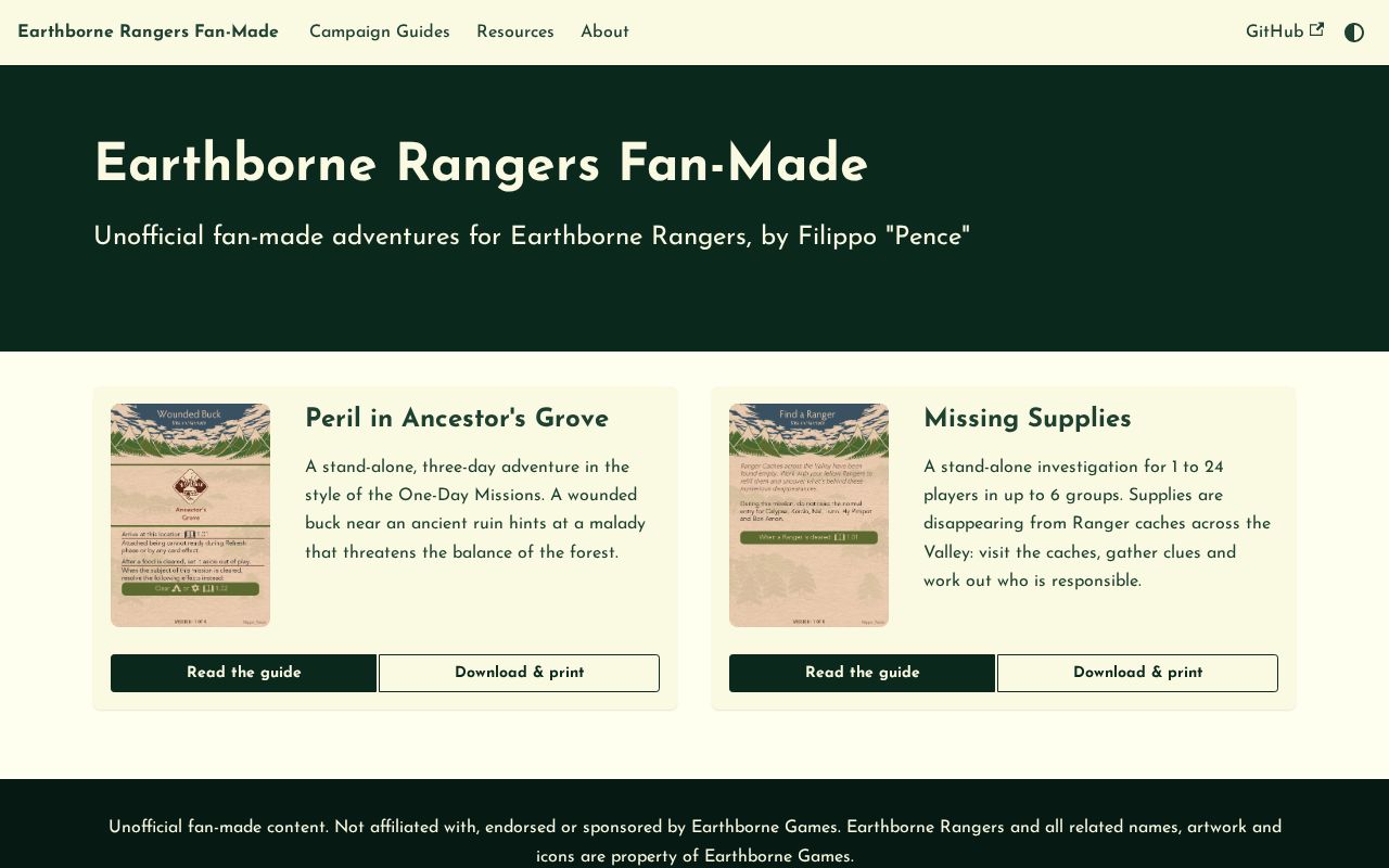 Preview of Earthborne Rangers Fan Made