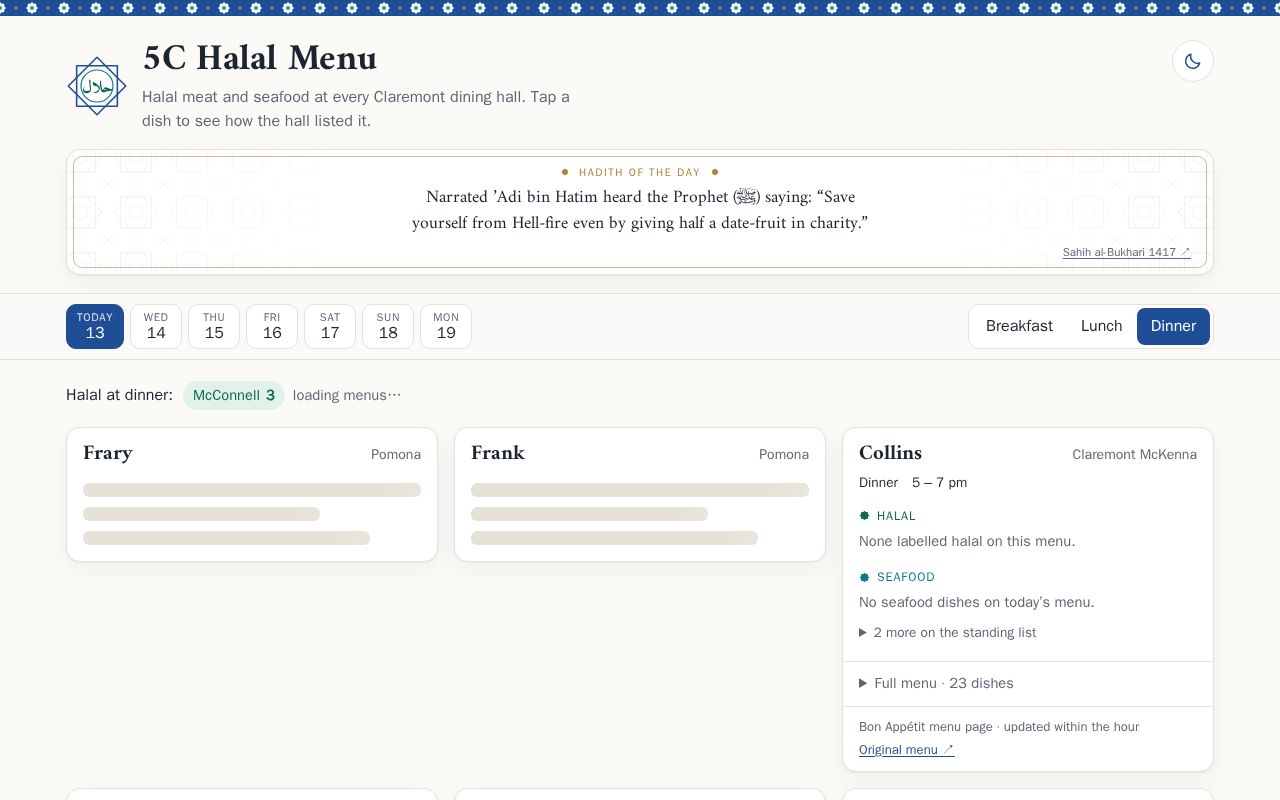Preview of 5c Halal Menu