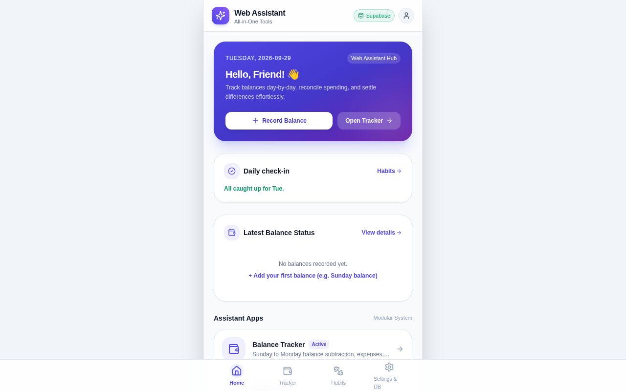 Preview of Web Assistant