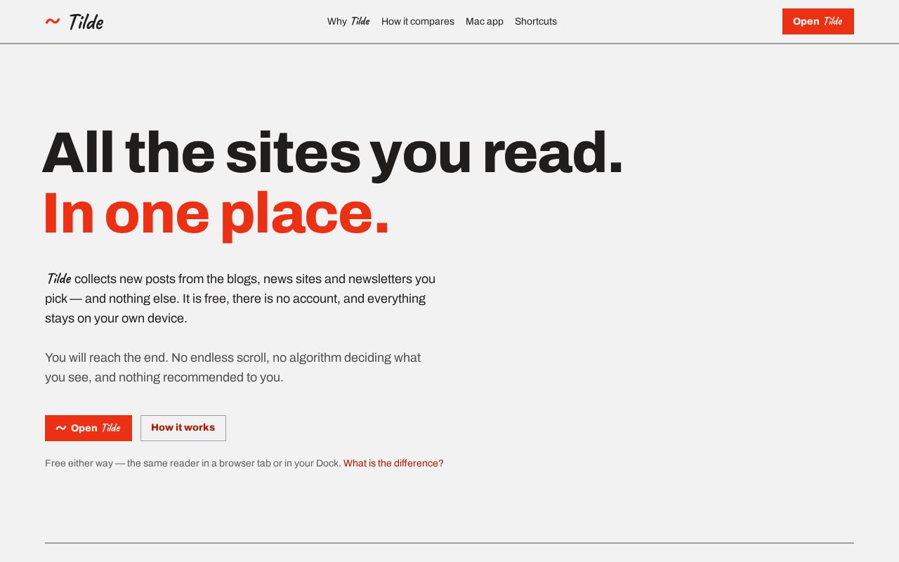 Preview of Tilde RSS Reader