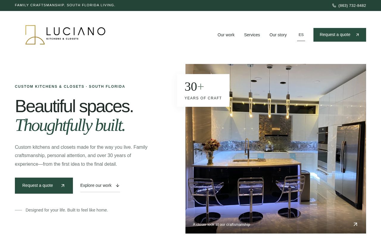Preview of Bilingual South Florida kitchens and closets website, prepared for GitHub Pages.