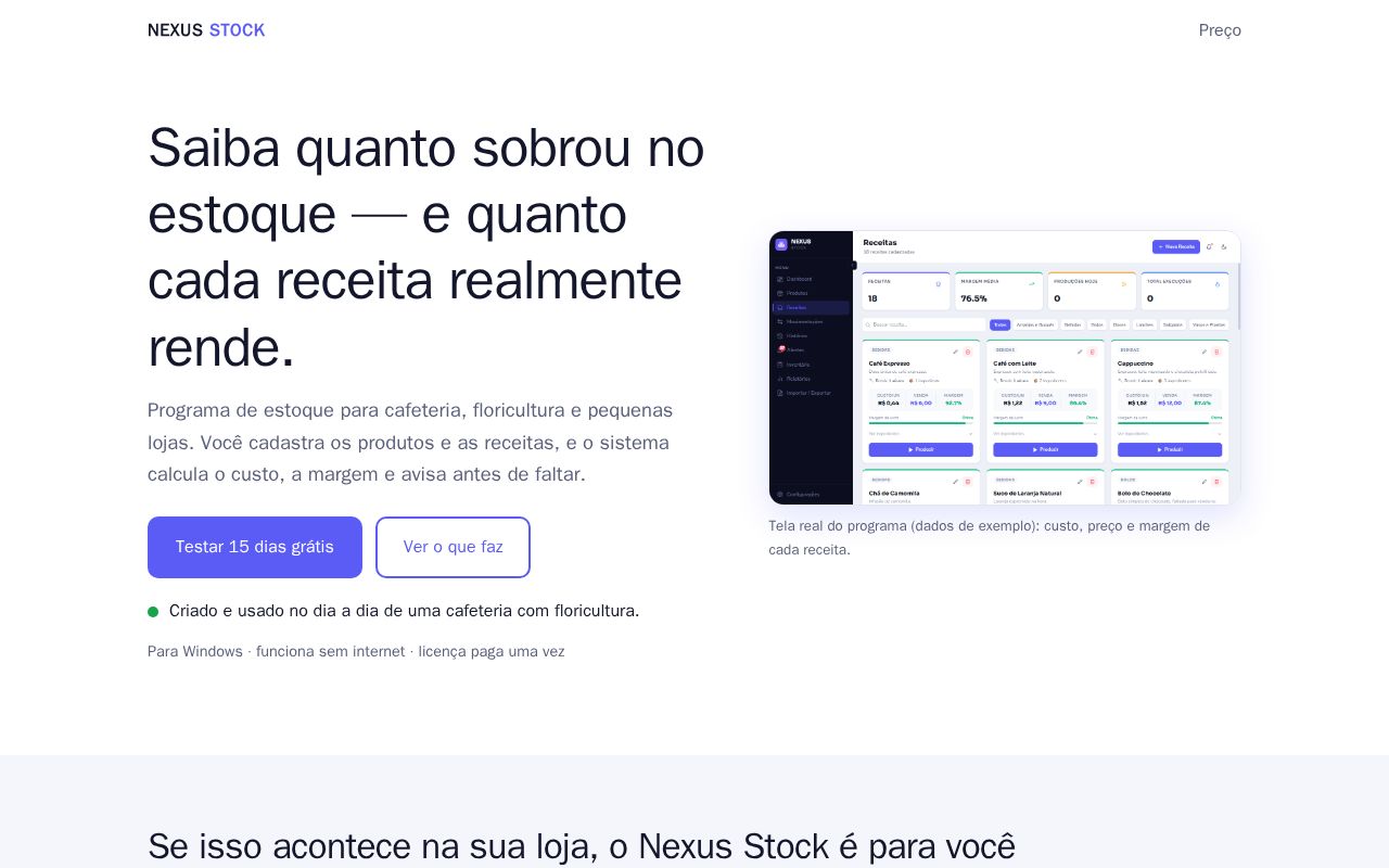 Preview of Nexus Stock Site