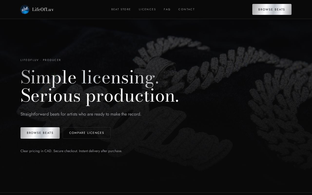 Preview of Lifeofluv Beats Shop