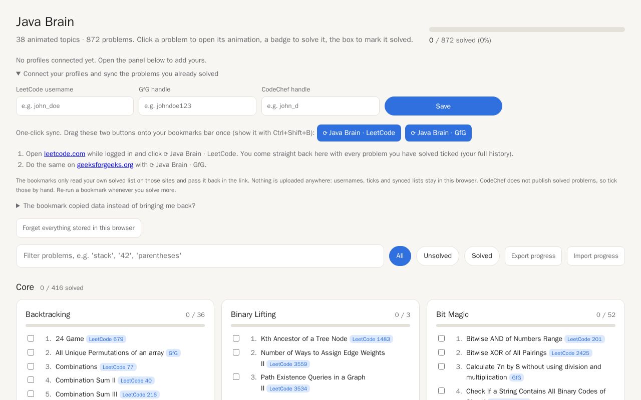 Preview of Java Brain