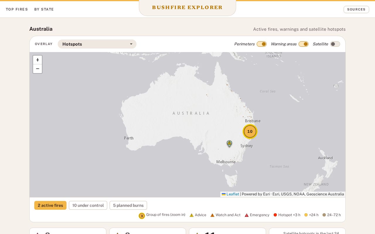 Preview of Bushfire Explorer