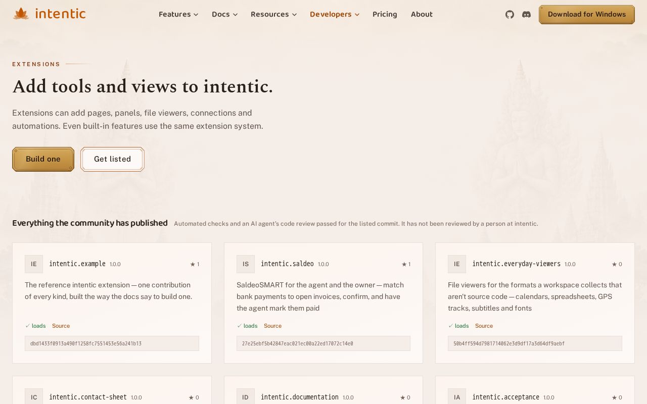 Preview of Extension Documentation