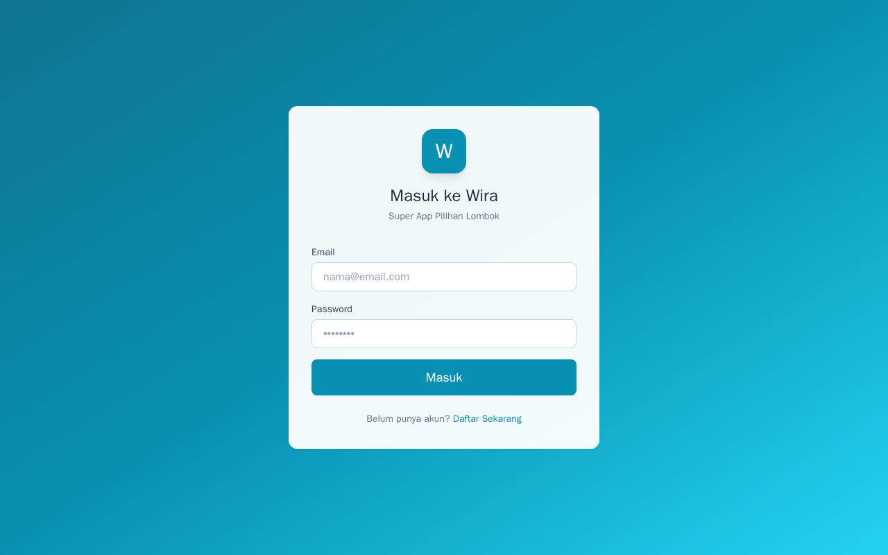 Preview of superapp untuk beberapa kebutuhan di kuta