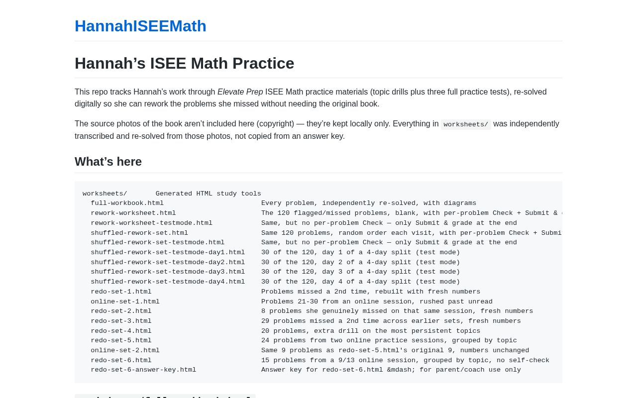Preview of HannahISEEMath