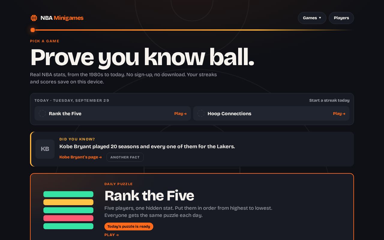 Preview of NBA Minigames