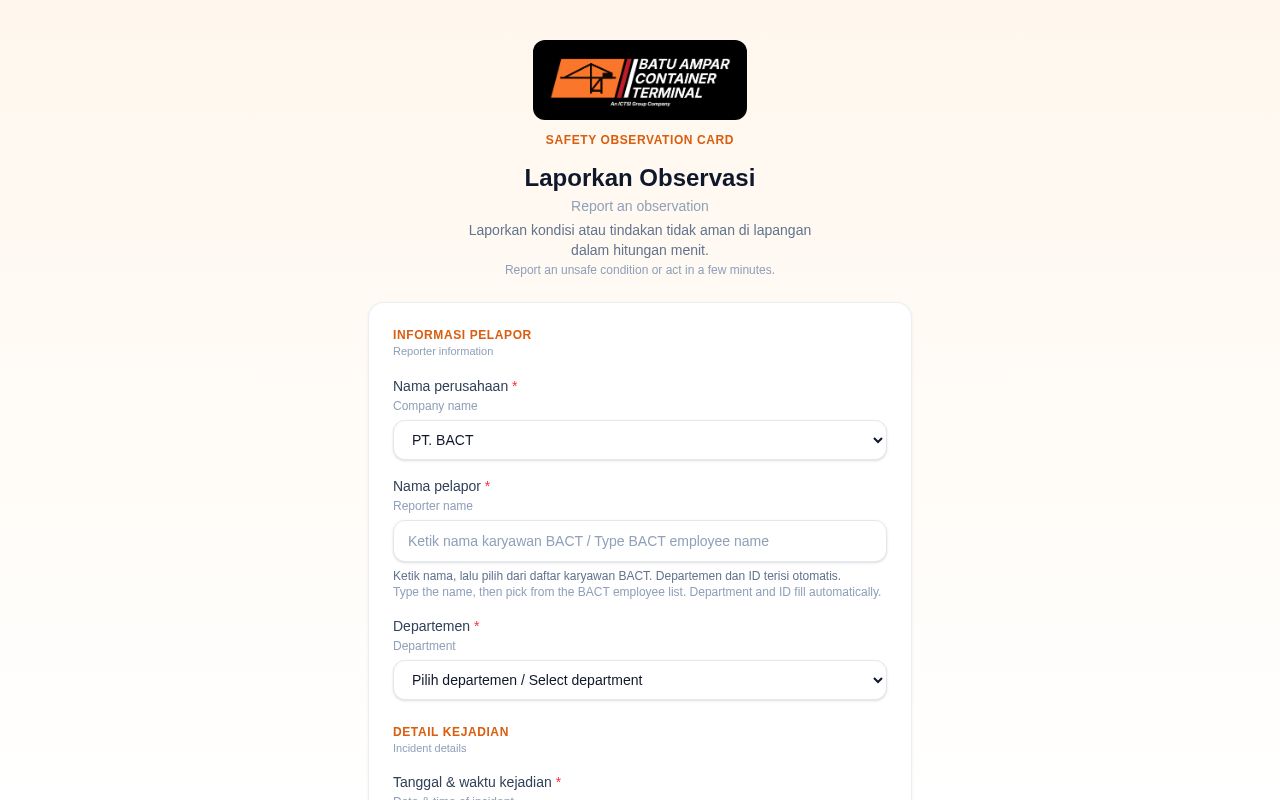 Preview of Bact Safety Observation Modern