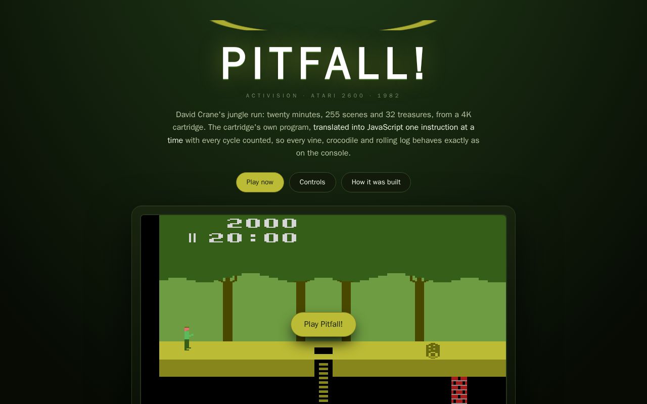 Preview of Pitfall Rom Port