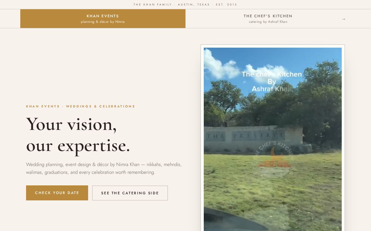 Preview of Khan Events x The Chefs Kitchen - Austin, TX