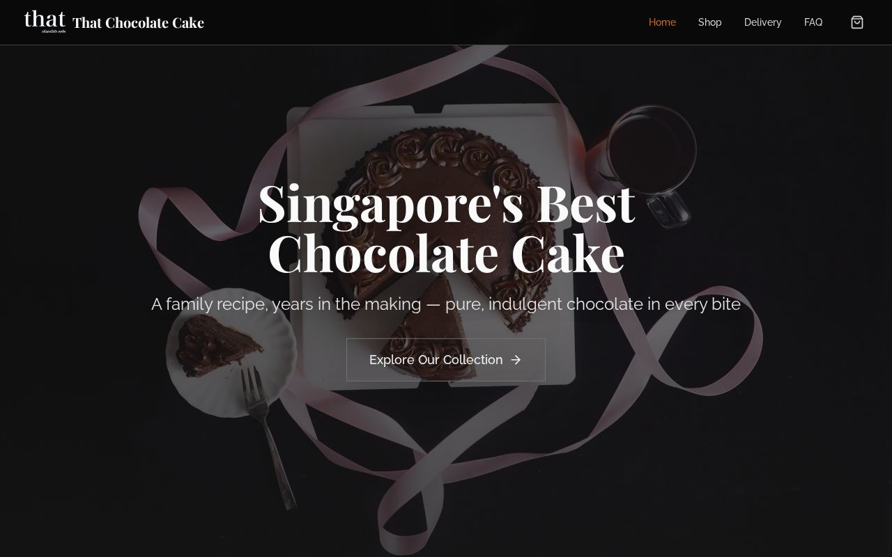 Preview of That Chocolate Cake – E-commerce Store