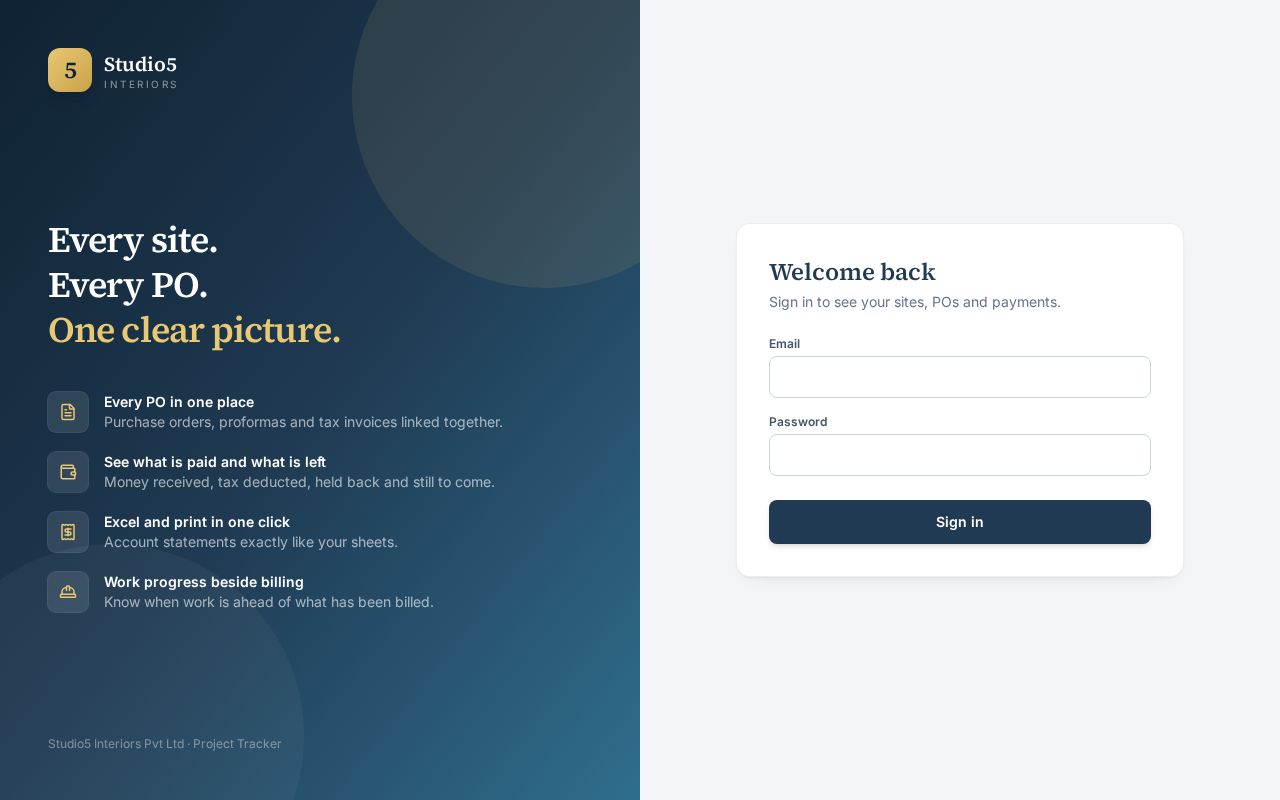 Preview of Studio5 Project Tracker