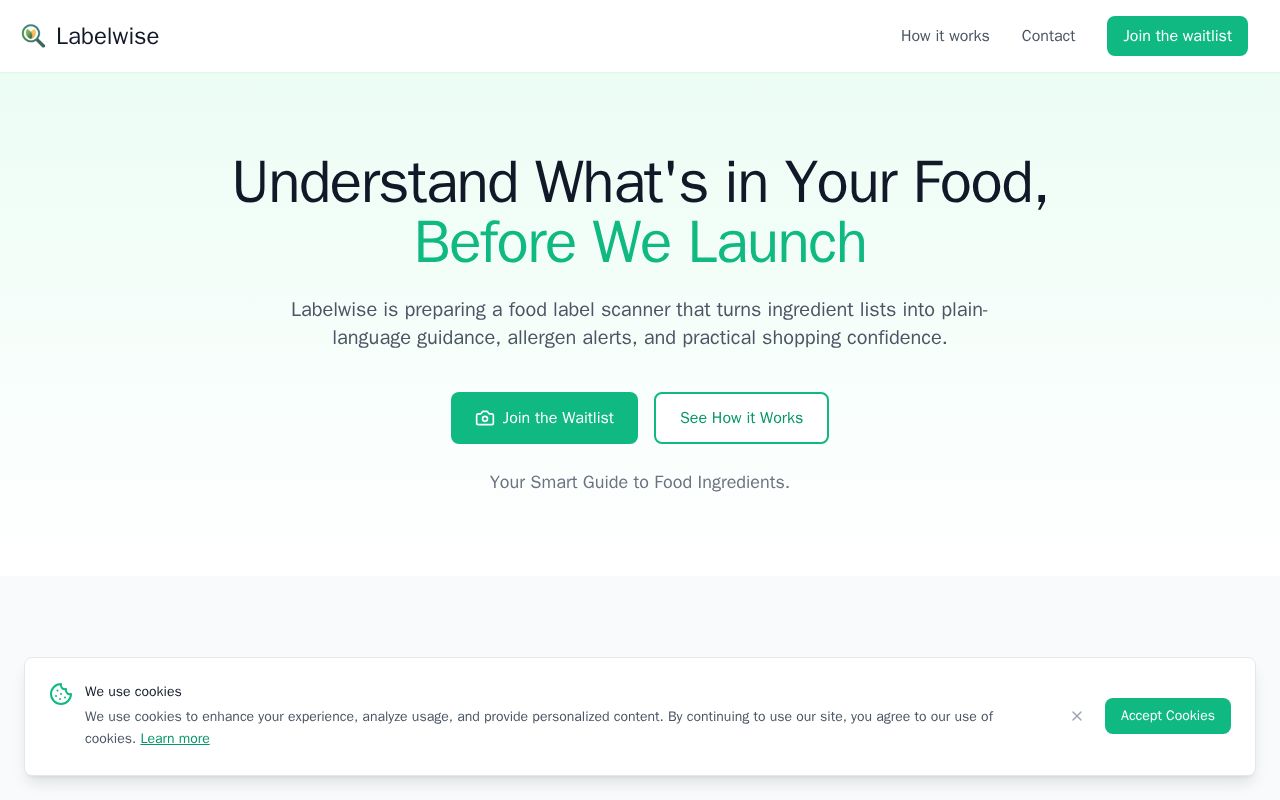 Preview of Labelwise - Food label scanning and analysis