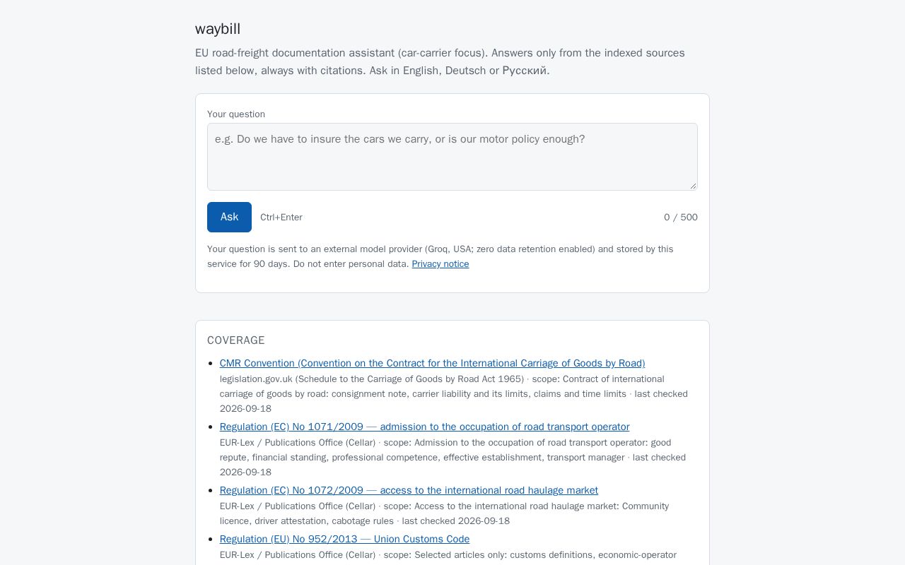 Preview of Waybill