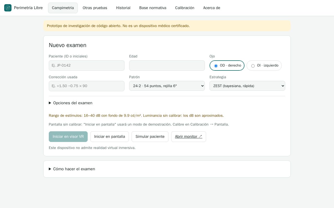 Preview of Perimetria Libre