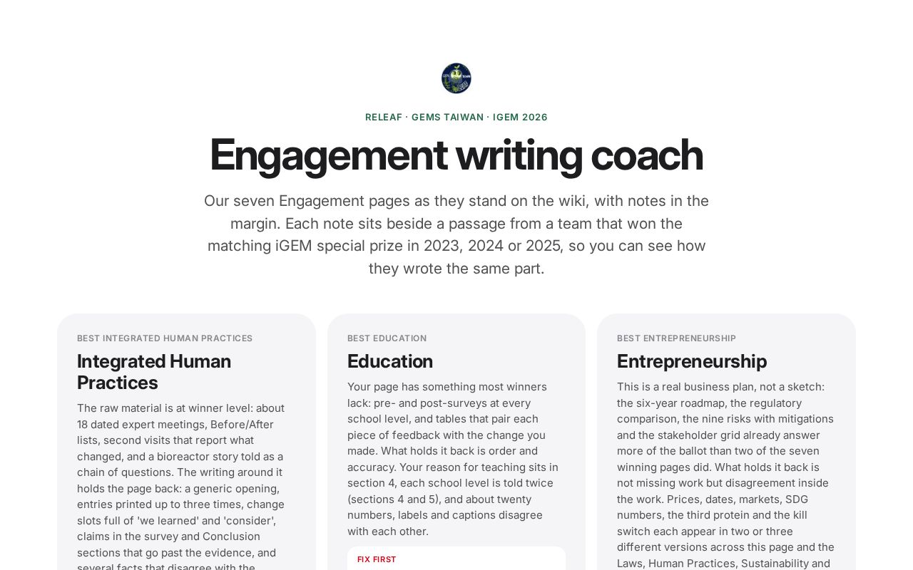 Preview of Releaf Writing Coach