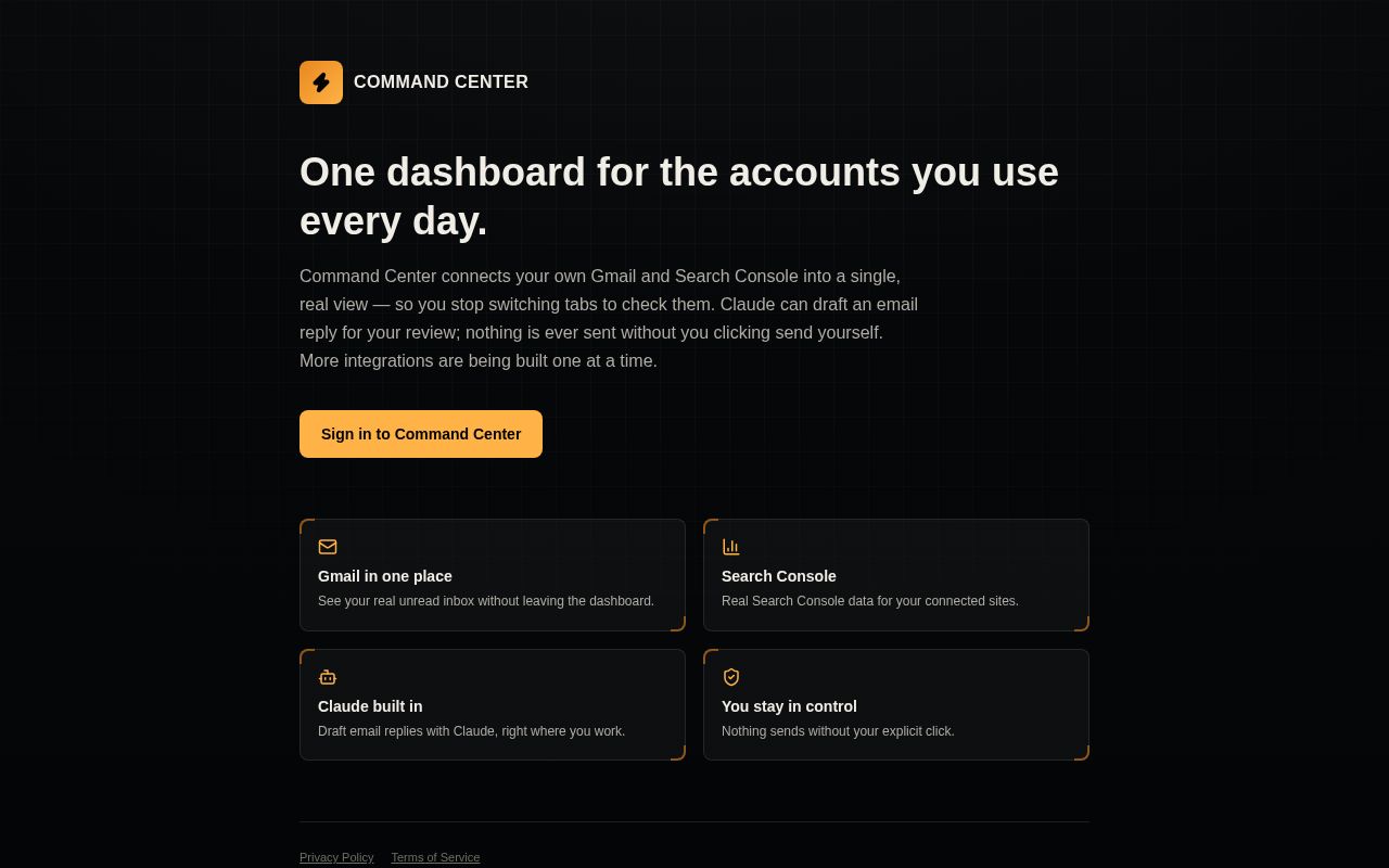 Preview of Command Center